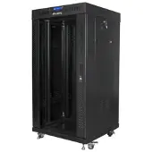 Lanberg FF01-6622-12BL Rack 22U Freistehendes Gestell Schwarz
