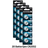 EverActive CR2032 Lithium Knopfzelle Batterien, 3V, 100 Stück