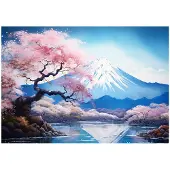 WALLARENA FOTOTAPETE Berge Aquarell Vlies Tapete Wohnzimmer 300x210