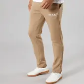 Jack & Jones Herren Vesterbro Jogginghose mit offenem Saum Silver Mink/Weiß