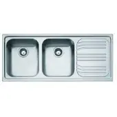 Franke Radar RRX 621, Bündiges Waschbecken, Rechteckig, Edelstahl, Edelstahl, 2 Becken, Rechteckig