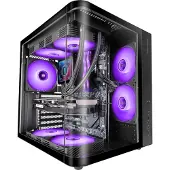 Mars Gaming MC-CURV, Midi Tower, PC, Schwarz, ATX, micro ATX, Mini-ITX, Gaming, 16,5 cm