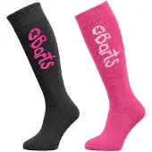 Barts Skisocken Basic Kids Anthrazit Fuchsia (2 Paar) Kinder-Schuhgröße 31 - 34