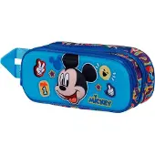 KARACTERMANIA Disney Micky Maus Blissy 3D Doppelfedermäppchen, Blau
