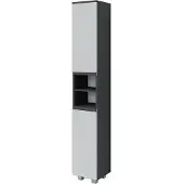 Vicco Badschrank J-Shape Weiß 30 x 190 cm, Model 40128
