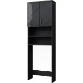 Vicco Waschmaschinenschrank Irma Anthrazit Hochglanz 64 x 190.5 cm, Model 41577
