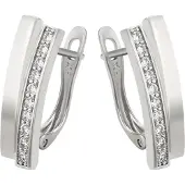 Faina Women Drop Earrings in Silver White | Gr.: onesize