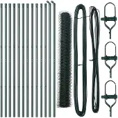 vidaXL Bodenmontierter Sechseckzaun 25 x 1,4 m PVC-beschichteter Stahl