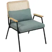SVITA THEA Loungesessel Rattansessel Retrosessel Rattan Grün