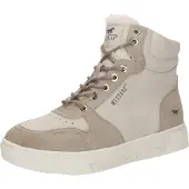 Mustang Winterboots SHOES "Rhonda", Damen, Gr. 36, beige (beige, taupe), Lederimitat, Schuhe Winterboots, High Top Sneaker, Winterboots mit Warmfutter