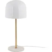 Leitmotiv - Tischleuchte Manta - Weiß - Ø20cm Tischlampe - Nachttischlampe, Wohnzimmer, Schlafzimmer