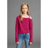 Kidsworld Langarmshirt "Off-Shoulder Shirt" Mit modischer Schulterlösung