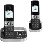 Alcatel F890, DECT-Telefon, Kabelloses Mobilteil, Freisprecheinrichtung, 200 Eintragungen, Anrufer-Identifikation, Schwarz