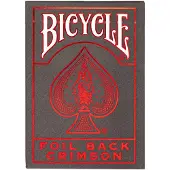 Bicycle Kartendeck - Foil Back Crimson Red Kartenspiel Spielkarten Pokerkarten Single Deck