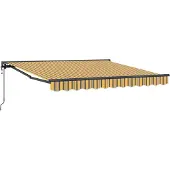 vidaXL Markisenrahmen Gelb und Grau 350 x 250 cm