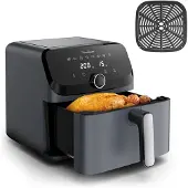 Moulinex Easy Fry Mega, vielseitige Luftfritteuse, 7,5 l/2 kg, für 8 Personen, 1700-2020 W, extra große Kapazität, 9 Kochprogramme, personalisiertes Erlebnis mit My , EZ855B