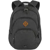 Travelite Laptoprucksack "BASICS Melange", Gr. B/H/T: 31cm x 45cm x 16cm, grau (anthrazit), Polyester, unifarben, Basic, Rucksäcke Laptoprucksack, ideal für Freizeit, Arbeit, Schule und Reisen