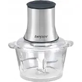 Beper P102ROB001 Universalzerkleinerer, Edelstahlgehäuse, 500 Watt, 1,5 l Behälter, 2 Geschwindigkeiten