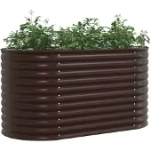 vidaXL Hochbeet Braun 160 x 80 x 81 cm Stahl