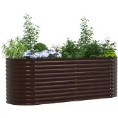 vidaXL Hochbeet Braun 240 x 80 x 81 cm Stahl