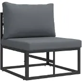 vidaXL Gartenmöbel Schwarz und Anthrazit 70 x 71,5 x 71 cm Metall