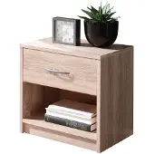 Die Möbelfundgrube Nachttisch Sonoma Eiche 39 cm x 28 cm 1 Schublade - PEPE