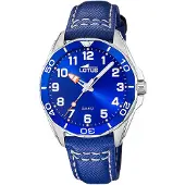 Lotus Jugend Kinder Uhr Classic Elegant Leder Armbanduhr blau UL18861/1