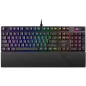 Asus ROG Strix Scope II RX – Mechanisch-optische Tastatur, ROG RX Switches, wasserdicht IP57, PBT-Tastatur, Multifunktions-Bedienelemente, Handgelenkauflage, AZERTY