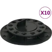 vidaXL 11-tlg. Garten-Sofagarnitur mit Kissen Schwarz Poly Rattan