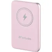 Verbatim Powerbank 10000mAh Wireless Rosa LiPo Schnellladung 3.0 MagSafe 20W