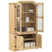 vidaXL Vitrine Corona 103,5x42x180 cm Massivholz Kiefer