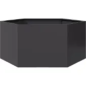vidaXL Pflanzkübel Schwarz Sechseckig 104x90x45 cm Stahl 851129