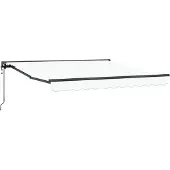 vidaXL Markisenrahmen Weiß 350 x 250 cm Polyester mit PolyurethanBeschichtung