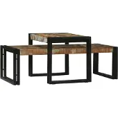 vidaXL Couchtisch 2 stk. Mehrfarbig 48 x 40 x 40 cm
