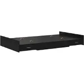 vidaXL Aufbewahrungsbettgestell Schwarz Eichen-Optik 120 x 190 cm