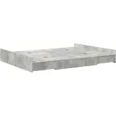 vidaXL Aufbewahrungsbettgestell Beton Grau 150 x 200 cm Holzwerkstoff