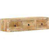 vidaXL TV-Wandschrank 100x32x25 cm Raues Massivholz Mango