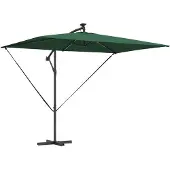 vidaXL Sonnenschirm Grün 294 x 200 x 270 cm Polyester und Aluminium