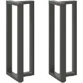 vidaXL Bartischbeine T-Form 2 Stk. Anthrazit 50x35x(110-111) cm Stahl