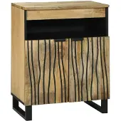 vidaXL Sideboard Braun 60 x 33 x 75 cm massives Mangoholz