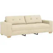 vidaXL 3-Sitzer-Sofa Creme 180 cm Stoff