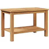 vidaXL Couchtisch mit Speicher Braun 70 x 40 x 45 cm Massivholz Teak