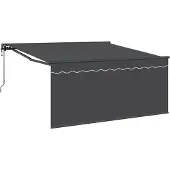 vidaXL Ausziehbare Markise Anthrazit 350 x 250 cm