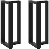 vidaXL Bartischbeine T-Form 2 Stk. Schwarz 50x35x(90-91) cm Stahl