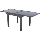 Hespéride Ausziehbarer gartentisch "piazza" anthrazit &amp graphit 8-sitzer aus epoxybehandeltem aluminium -