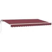 vidaXL Einziehbare Markise Bordeauxrot 400 x 200 cm Stoff