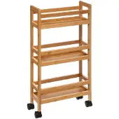 5 Five Schmaler Küchenwagen 3 Ebenen bamboo Five - Holz - Dekorativ | Nachhaltig | Rollbar