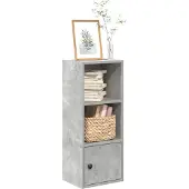 vidaXL Bücherregal Betongrau 31x24x77 cm Holzwerkstoff 860331
