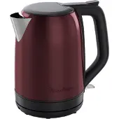 Moulinex BY5S05E0, 1,7 l, 2400 W, Schwarz, Burgund, Edelstahl, Wasserstandsanzeige, Überhitzungsschutz