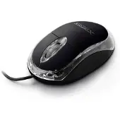 Exertis Connect Optische Mini USB Maus mit schwarzer Leuchtfarbe